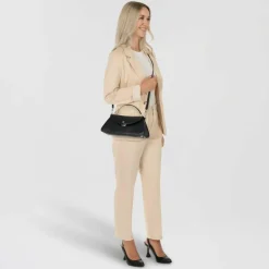 AIGNER Henkeltaschen<Staffa Handtasche Leder 25.5 cm black