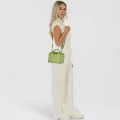 Clearance AIGNER Zita Handtasche Leder 22 cm pistachio green