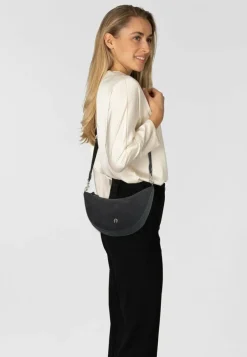 AIGNER Umhängetaschen<Zita Umhängetasche Leder 30 cm night grey