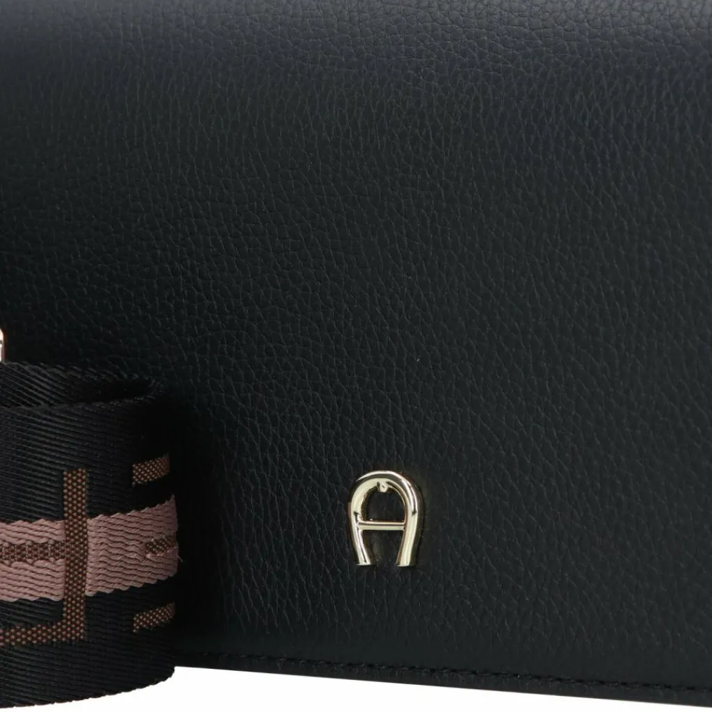 AIGNER Umhängetaschen<Zita Umhängetasche Leder 22 cm black coloured