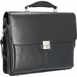 Alassio Laptoptaschen|Aktentaschen<Faenza Aktentasche Leder 40 cm Laptopfach schwarz