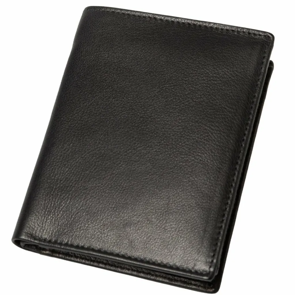 Alassio Herrengeldbörsen Hochformat<Geldbörse Leder 9,5 cm schwarz