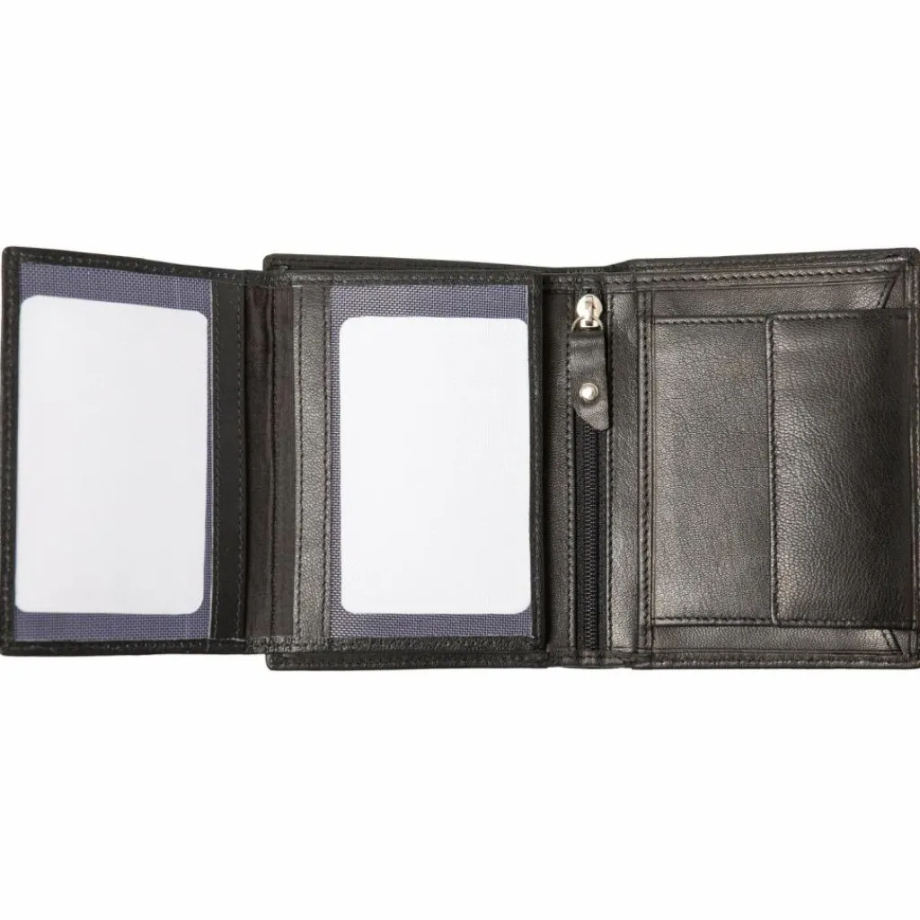 Alassio Herrengeldbörsen Hochformat<Geldbörse Leder 9,5 cm schwarz