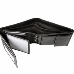 Alassio Herrengeldbörsen Hochformat<Geldbörse Leder 9,5 cm schwarz