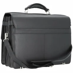 Outlet Alassio Monza Aktentasche Leder 38 cm Laptopfach schwarz