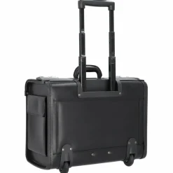 Discount Alassio 2-Rollen Pilotenkoffer Leder 48 cm Laptopfach schwarz