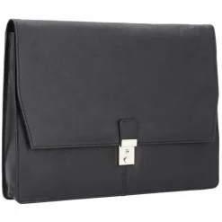 Alassio Mappen Aller Art<Tissano Aktenmappe Leder 34 cm schwarz
