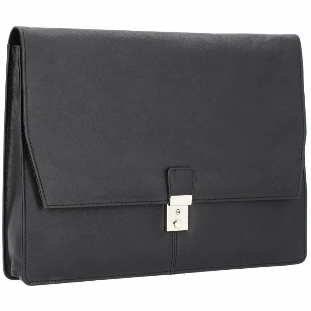 Alassio Mappen Aller Art<Tissano Aktenmappe Leder 34 cm schwarz