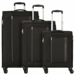 American Tourister Koffersets Als Weichgepäck|Koffersets 3-Teilig<Blazing Ride 4 Rollen Kofferset 3-teilig mit Dehnfalte black-grey