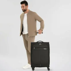 American Tourister Deep Dive 4 Rollen Trolley 67 cm mit Dehnfalte black-grey
