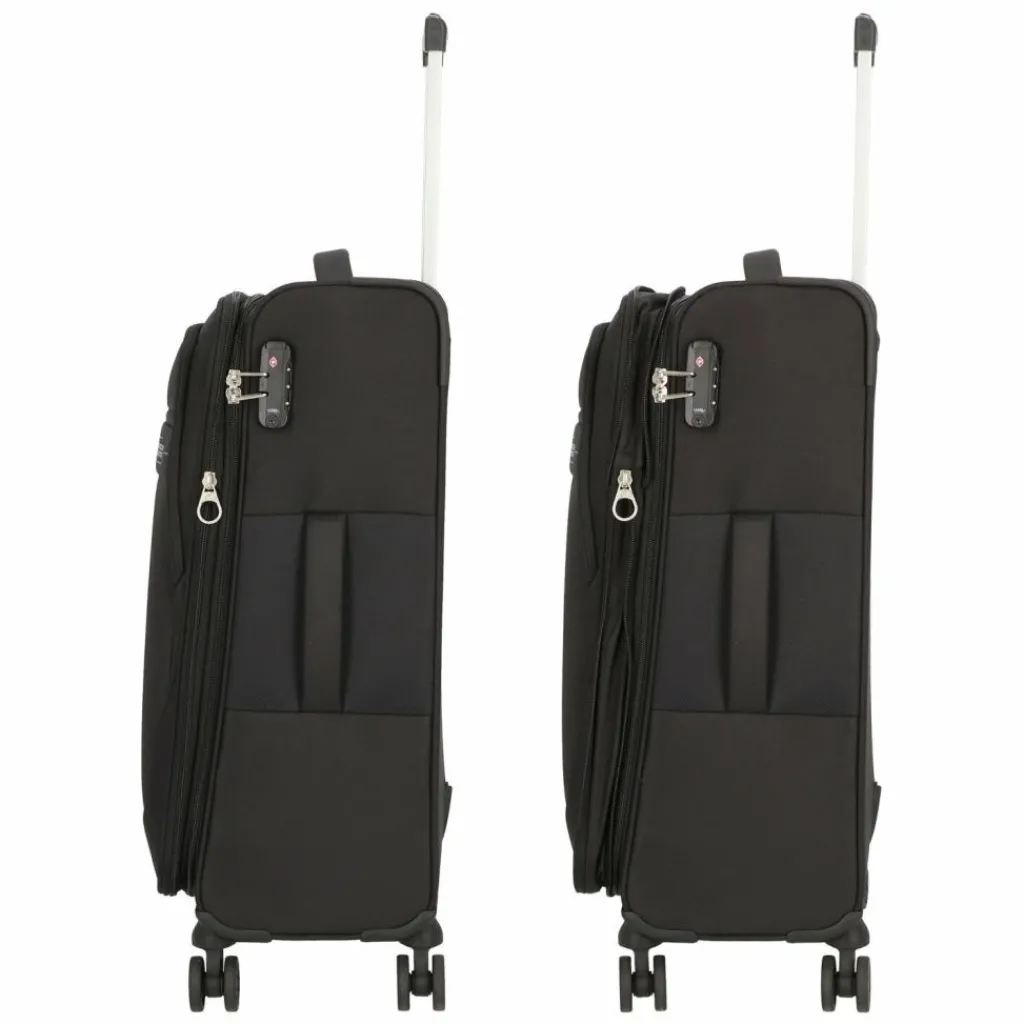 American Tourister Deep Dive 4 Rollen Trolley 67 cm mit Dehnfalte black-grey