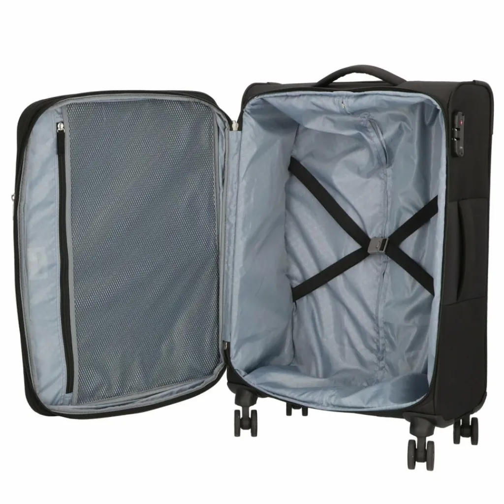 American Tourister Deep Dive 4 Rollen Trolley 67 cm mit Dehnfalte black-grey