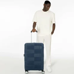 American Tourister Hartgepäck|4-Rollen Koffer<Geoblast 4 Rollen Trolley 66 cm dark blue