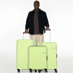 Best American Tourister Liftoff 4 Rollen Kofferset 3-teilig mit Dehnfalte sunny lime