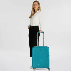 Clearance American Tourister Starvibe 4 Rollen Kabinentrolley 55 cm verdigris