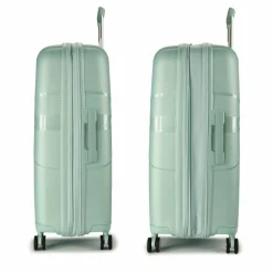 American Tourister 4-Rollen Koffer|Hartgepäck<Starvibe 4 Rollen Trolley 77 cm mit Dehnfalte metallic surf blue