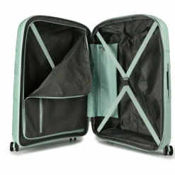 American Tourister 4-Rollen Koffer|Hartgepäck<Starvibe 4 Rollen Trolley 77 cm mit Dehnfalte metallic surf blue