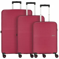 Hot American Tourister Summer Hit 4 Rollen Kofferset 3-teilig viva magenta