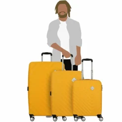 American Tourister Summer Square 4 Rollen Kofferset 3-teilig mit Dehnfalte