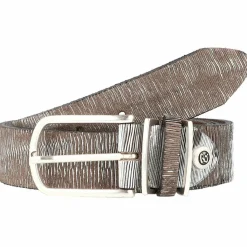 Hot b.belt Fashion Basics Cuno Gürtel Leder silbermetallic