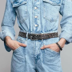 Sale b.belt Gürtel Leder anthracite-silver