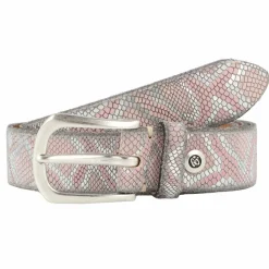 b.belt Damengürtel<Gürtel Leder rose/silver-metallic