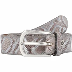 b.belt Damengürtel<Gürtel Leder braun- metallic