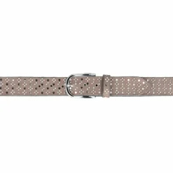 b.belt Damengürtel<Nietengürtel Leder taupe