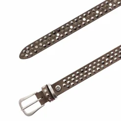 Hot b.belt Nietengürtel Leder taupe