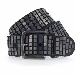 Outlet b.belt Quinn Nietengürtel Leder schwarz