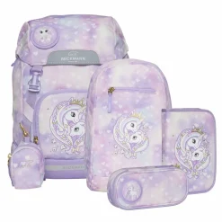 Beckmann Norway Classic 22 Schulranzen-Set 6-teilig unicorn princess purple