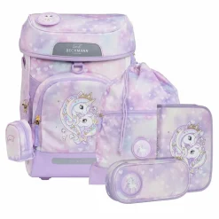Clearance Beckmann Norway Plus Air Schulranzen-Set 6-teilig unicorn princess purple