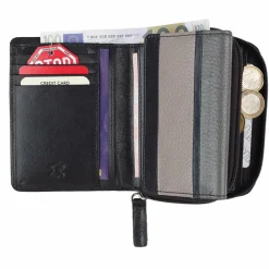 Bench Damengeldbörsen Querformat<Geldbörse RFID Leder 10 cm schwarz