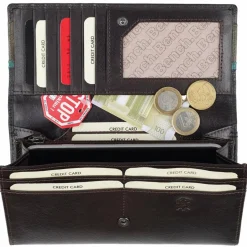 Bench Damengeldbörsen Querformat<Geldbörse RFID Leder 18,5 cm braun