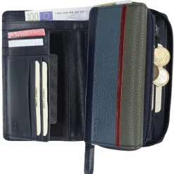 Bench Damengeldbörsen Querformat<Geldbörse RFID Leder 15,5 cm dunkelblau