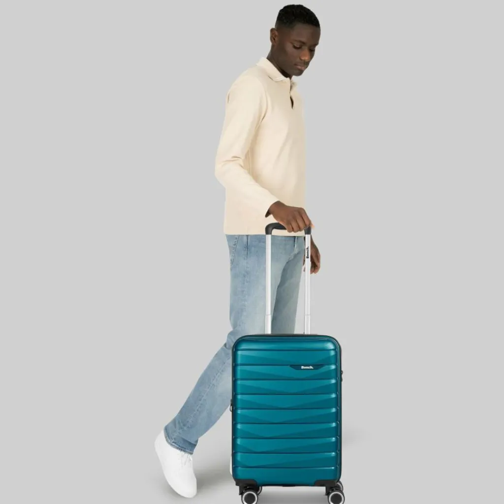 Discount Bench Paris 4 Rollen Kabinentrolley S 55 cm mit Dehnfalte arctic-petrol