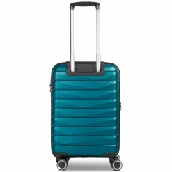 Discount Bench Paris 4 Rollen Kabinentrolley S 55 cm mit Dehnfalte arctic-petrol