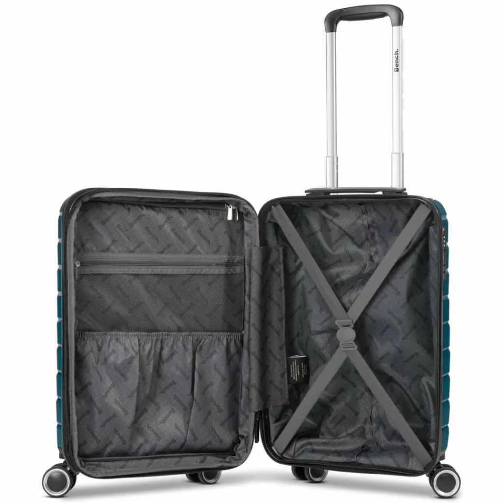 Discount Bench Paris 4 Rollen Kabinentrolley S 55 cm mit Dehnfalte arctic-petrol