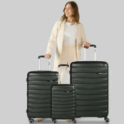 Bench Paris 4 Rollen Kofferset 3-teilig mit Dehnfalte