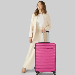 Bench Hartgepäck|4-Rollen Koffer<Paris 4 Rollen Trolley M 66 cm mit Dehnfalte arctic-pink