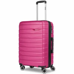 Bench Hartgepäck|4-Rollen Koffer<Paris 4 Rollen Trolley M 66 cm mit Dehnfalte arctic-pink