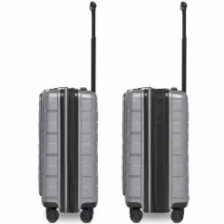 Bergpfeil Hartgepäck Kabinengepäck|4-Rollen Kabinentrolleys<Travel 4 Rollen Kabinentrolley 55 cm Laptopfach mit Dehnfalte arctic silver metallic