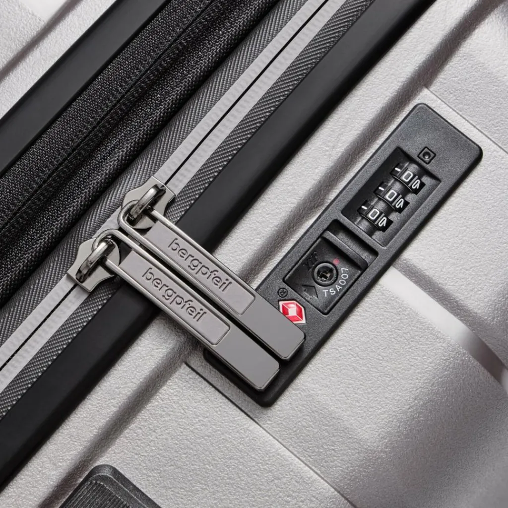 Hot Bergpfeil Travel 4-Rollen Kofferset 3-tlg. mit Dehnfalte arctic silver metallic