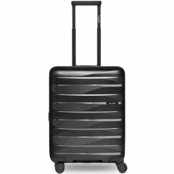 Outlet Bergpfeil Travel 4-Rollen Kabinentrolley S 55 cm mit Dehnfalte black night metallic