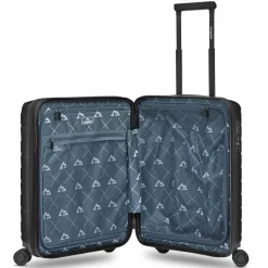 Outlet Bergpfeil Travel 4-Rollen Kabinentrolley S 55 cm mit Dehnfalte black night metallic
