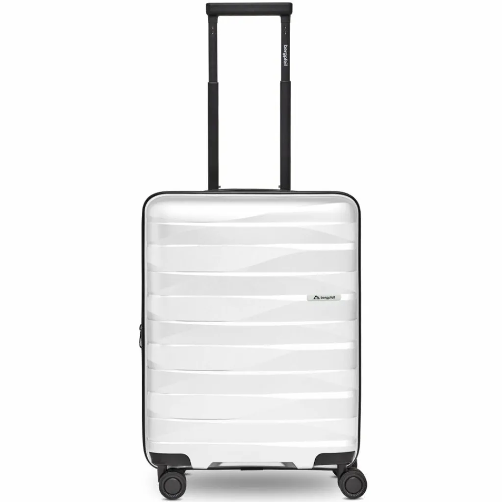 New Bergpfeil Travel 4-Rollen Kabinentrolley S 55 cm mit Dehnfalte ice white metallic