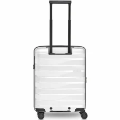 New Bergpfeil Travel 4-Rollen Kabinentrolley S 55 cm mit Dehnfalte ice white metallic