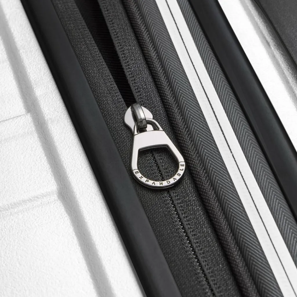 New Bergpfeil Travel 4-Rollen Kabinentrolley S 55 cm mit Dehnfalte ice white metallic