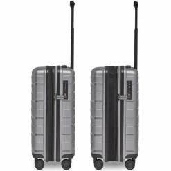 Bergpfeil Hartgepäck Kabinengepäck|4-Rollen Kabinentrolleys<Travel 4-Rollen Kabinentrolley S 55 cm mit Dehnfalte arctic silver metallic