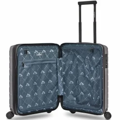 Bergpfeil Hartgepäck Kabinengepäck|4-Rollen Kabinentrolleys<Travel 4-Rollen Kabinentrolley S 55 cm mit Dehnfalte arctic silver metallic